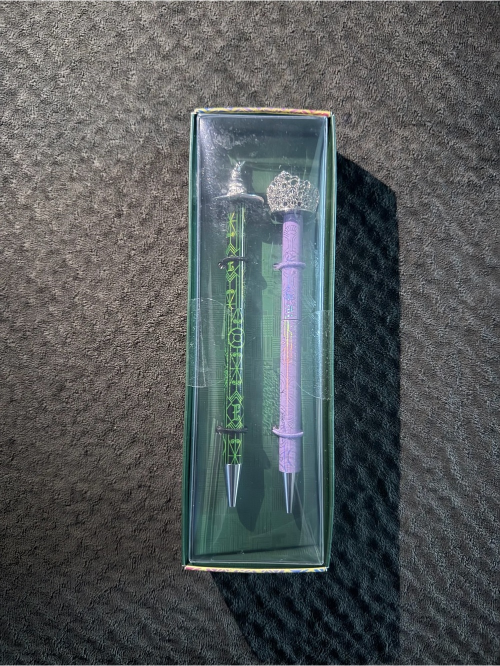 WICKED Novelty Double Pen Set - Green & Lavender Decorative Pens